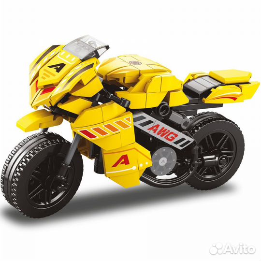 Конструктор Mioshi Жёлтый супермото 286 дет MTE070