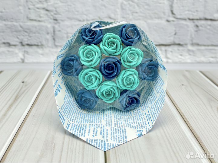 Букет из шоколадных роз (белый шоколад)