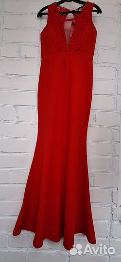Платье красное новое рыбка