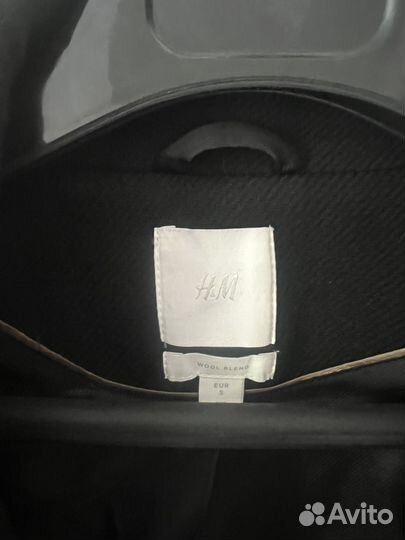Пальто шерстяное h&m