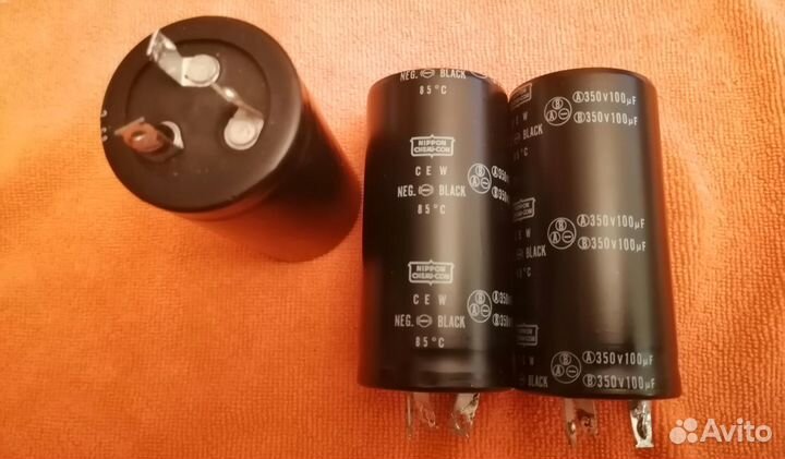 Конденсаторы Nippon Chemi - Com 100 +100 350V