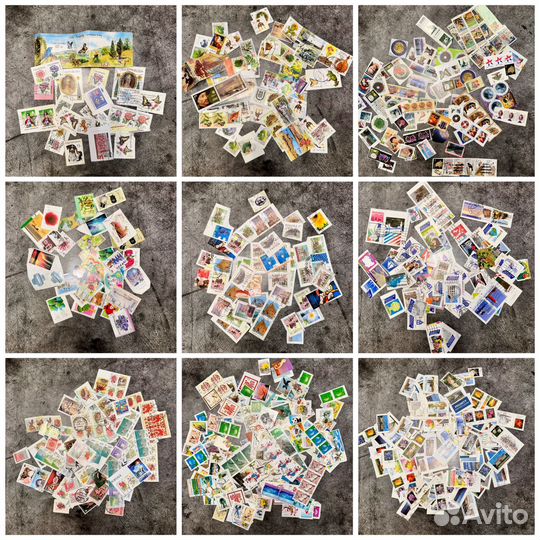 Почтовые марки разных стран гашеные
