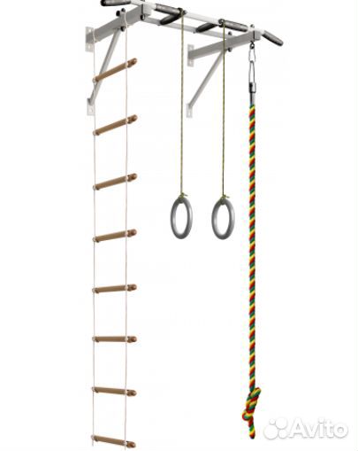 Турник Лидер Турник треххватный + лестница + канат
