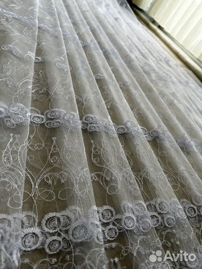 Тюль новый 5 метров одуванчики