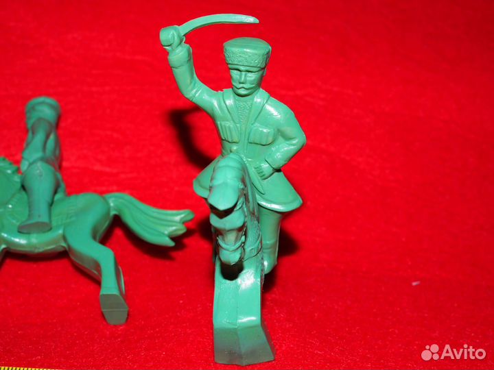 Солдатики Казак на лошади игрушка СССР резина