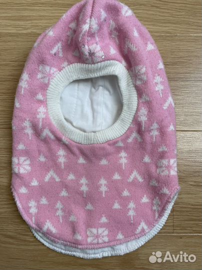 Шапка шлем для девочки зима