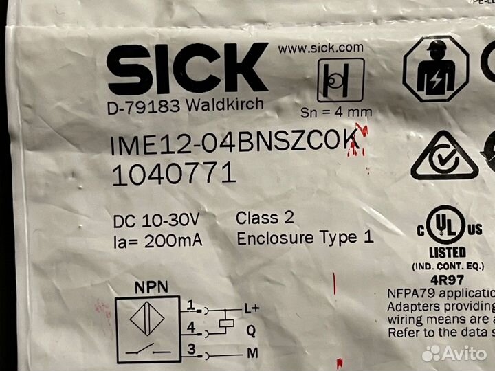 Sick IME12-04bnszc0K 1040771 датчик, новый, 1 шт