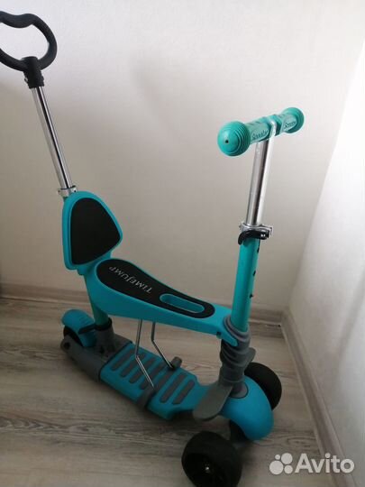 Самокат, беговел с родительской ручкой 3 в 1