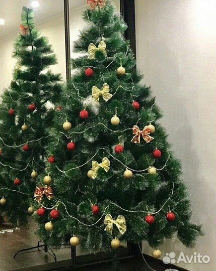 Елки искусственные. Гирлянды. Игрушки новогодние