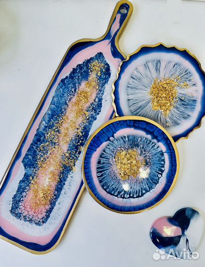 Подарочный набор для кухни, декора, сфрная тарелка