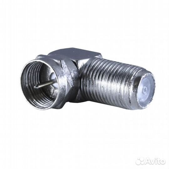 Переходник для тв F-штекер - F-гнездо угловой