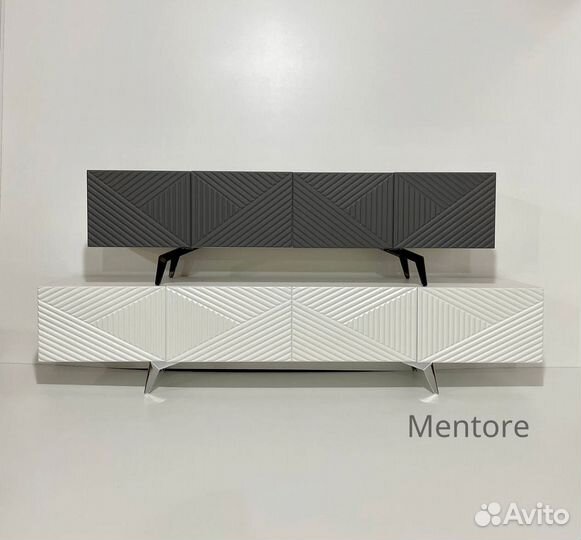 Тумба тв Bravo в цвете графит (на опорах)