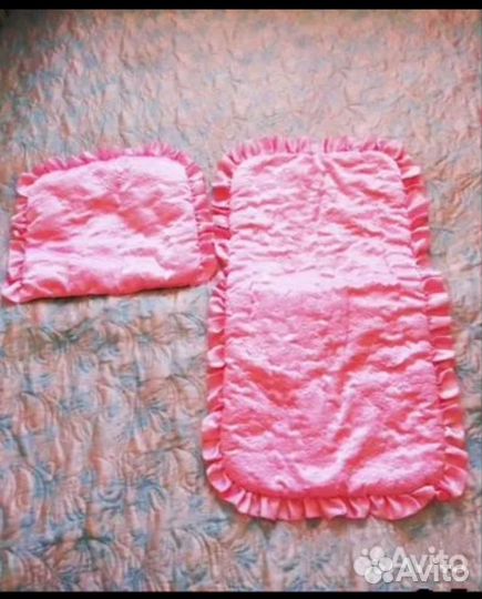 Матрас в коляску, текстиль, москитка, клеёнка