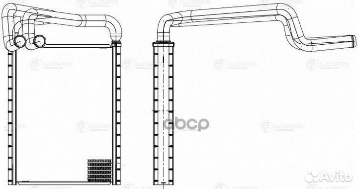Радиатор отопителя LRh0835 luzar