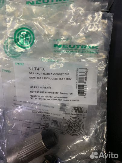 Разъем Speakon Neutrik
