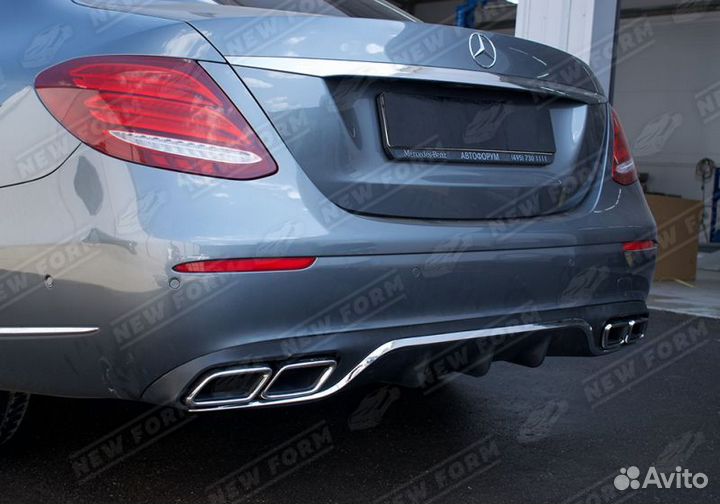 Диффузор с насадками 63 AMG Mercedes E class 213