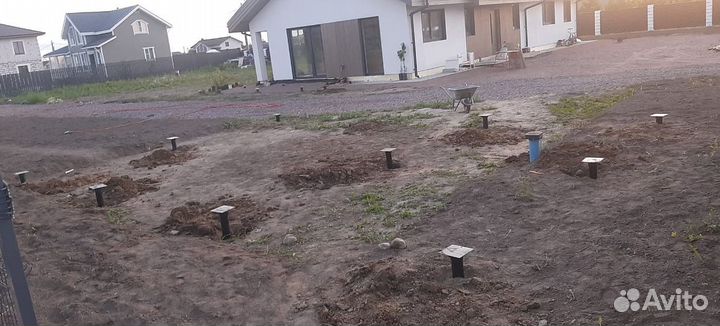 Винтовые сваи с установкой