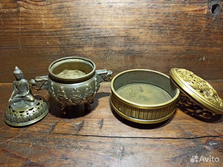 Буддийская бронзовая кадильница