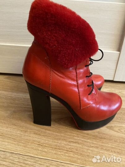 Полусапожки зимние кожа 39
