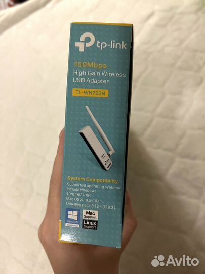 Wi-Fi адаптер TP-link TL-WN722N USB 2.0
