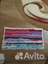 Коврик вязаный текстиль ручной работы