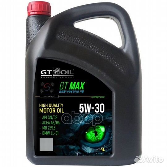 Масло моторное синтетическое GT MAX 5W30 API SN