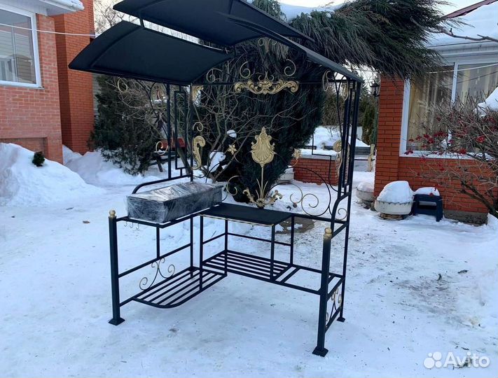 Мангал с печью