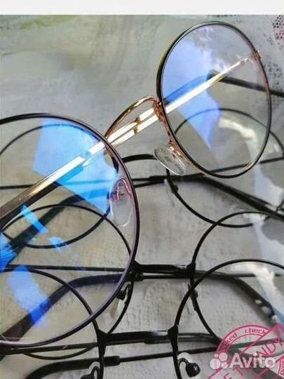 Очки нулевки оправа black gold