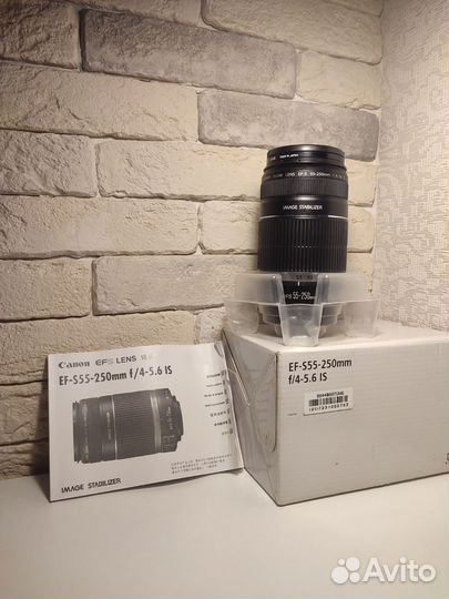 Объектив Canon EF-S 55-250mm f/4-5.6 IS Комплект