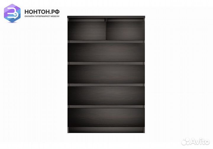 Комод высокий Мальта 6 ящиков дуб венге