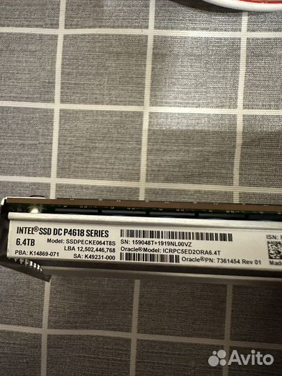 SSD Intel DC P4618 6.4 Тб PCIe Артефакт