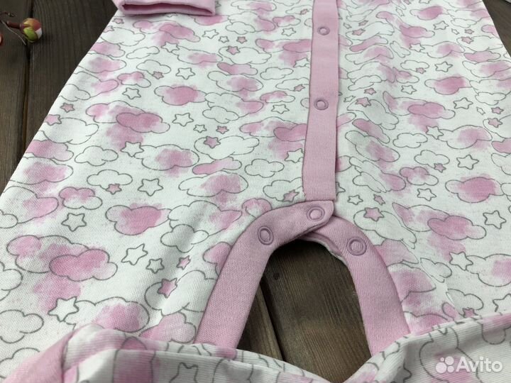 Слип для девочки с ножками новый хлопок