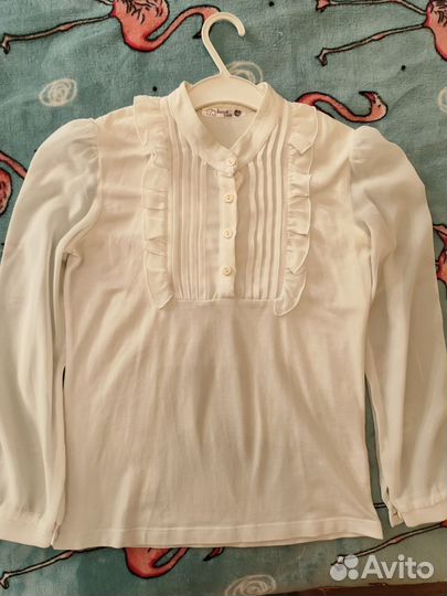 Блузка белая школьная 134