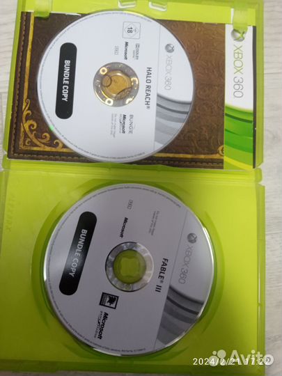 Игры, диски для xbox 360 лицензия Halo+Fable 3
