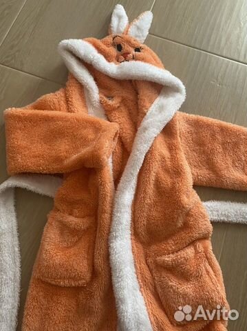 Детский махровый халат 3/4 года