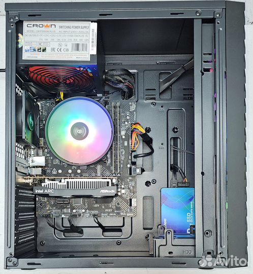 Игровой компьютер Byte-Furyon Intel Core i3-10100F 500W SSD 480гб DDR4 16гб Intel Arc A310 Win11