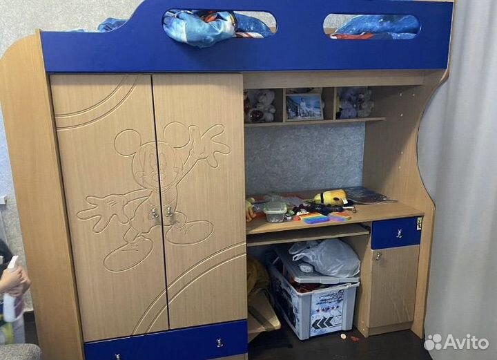 Двухъярусная кровать бу с матрасам