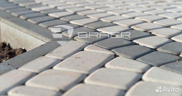 Тротуарная плитка Классико серебристая