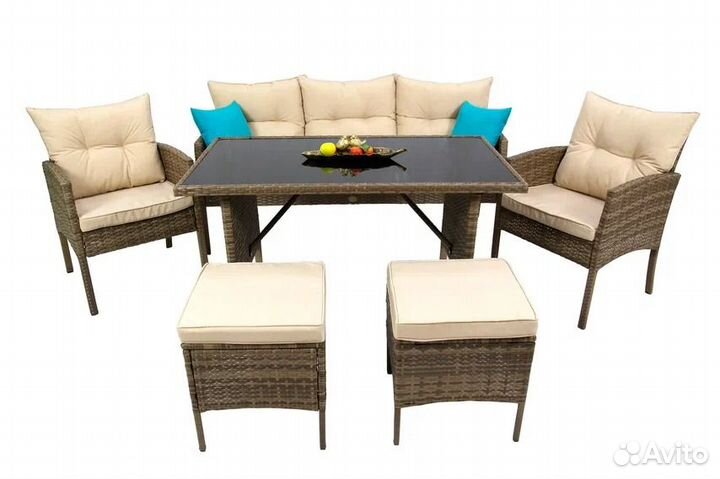 Набор плетеной мебели из ротанга