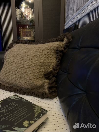 Наволочка декоративная ручная вязка шерсть100%