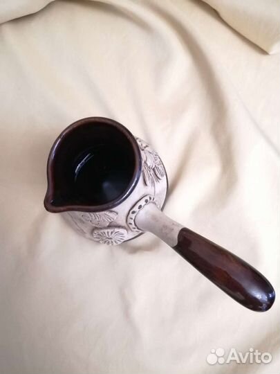 Турка для кофе керамическая с чашками