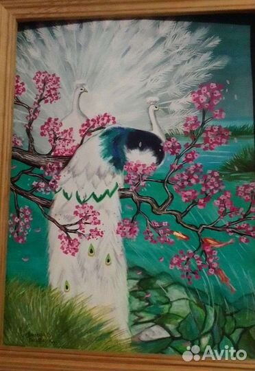 Картина с павлинами