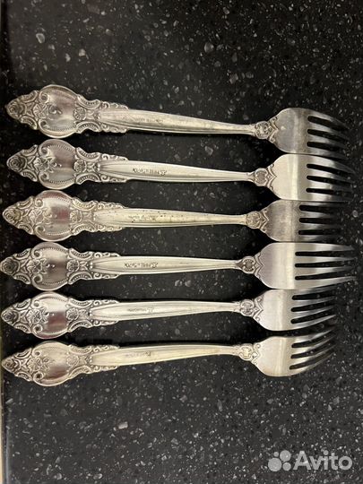 Вилка мельхиор Троянда