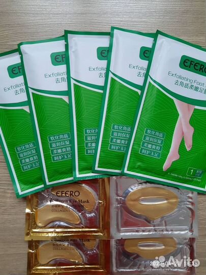 Пилинг носочки Efero 5 пар и патчи в подарок