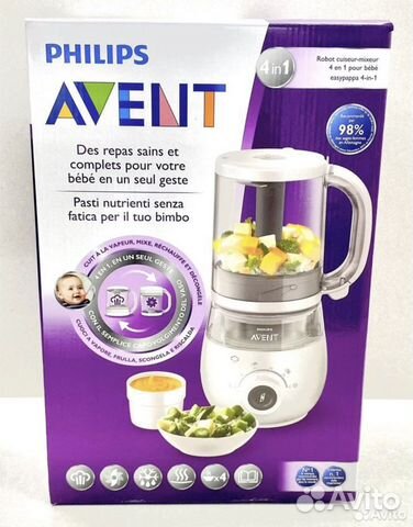 Пароварка блендер philips avent 4 в 1
