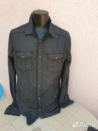 Рубашка Мужская 100 Хлопок XXL Ретро Подарок