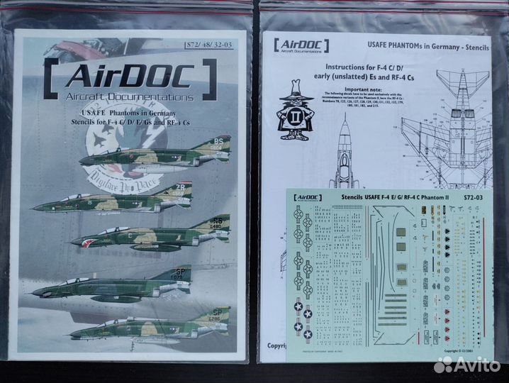 1/72 Декали Airdoc. F-4 Phantoms in Germany