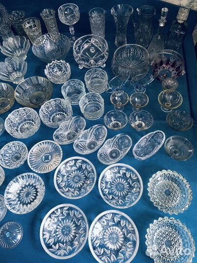 Хрусталь и стекло СССР вазы, салатники, конфетницы