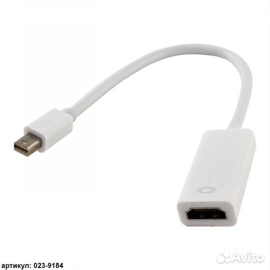 Переходник Mini DisplayPort - hdmi белый (кабель)
