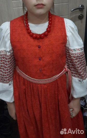 Русский народный костюм для девочек 128-140